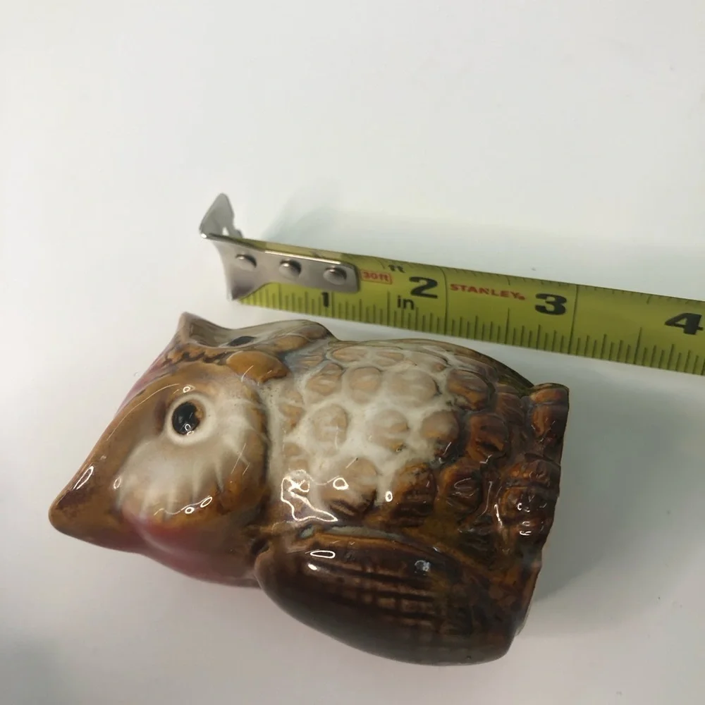 VTG Wise Old Owl Salt Pepper Toothpick Holder 3